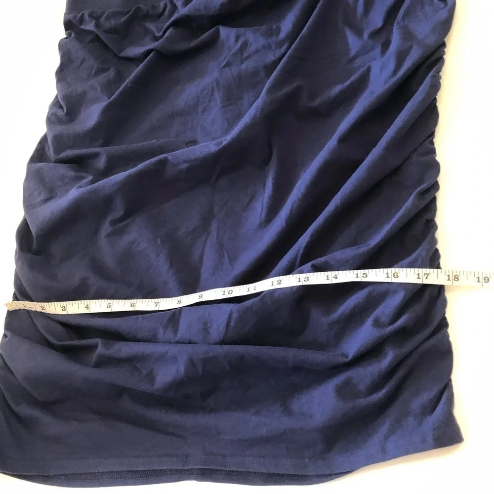 Ingrid + Isabel Navy Blue Side Ruched Maternity Knit Skirt Size XL